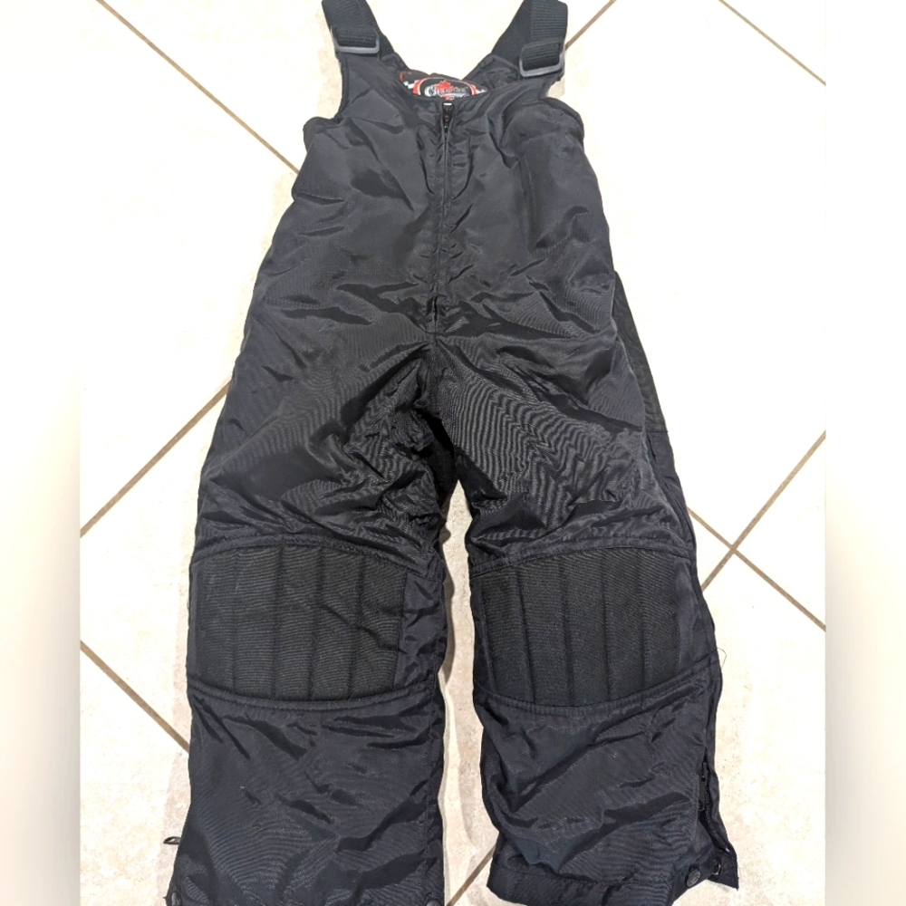 Kids Black Insulated Snow Pants